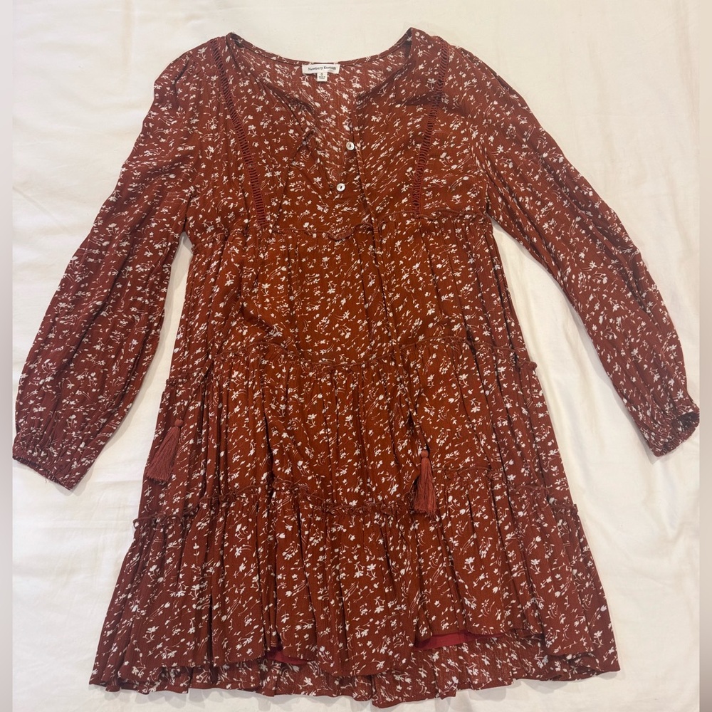 Newbury Kustom Rust Floral Blouse
